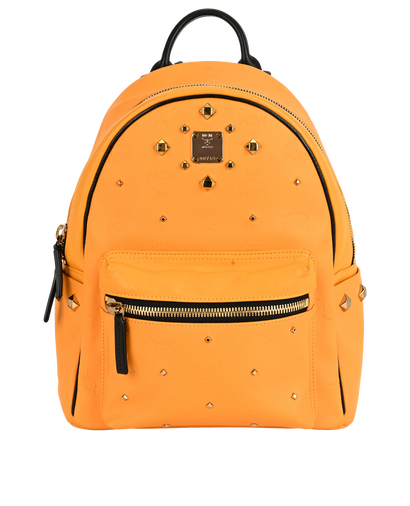 Small Odeon Studded Backpack, £250, Handbags, Yellow, Fabric, Front view